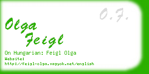 olga feigl business card